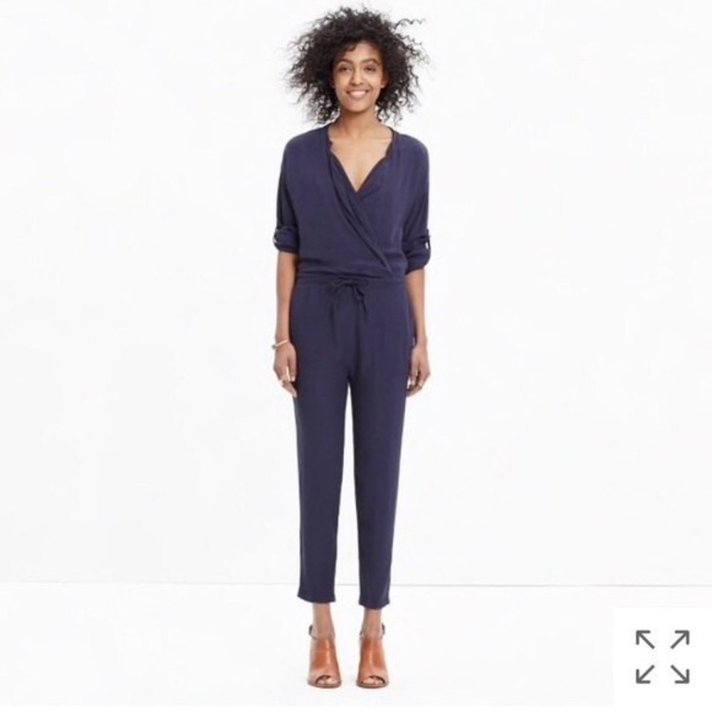 Madewell Navy Novelist Jumpsuit